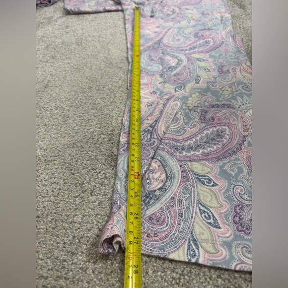 Lauren Ralph Lauren Long Sleeve Paisley Button Down Pajama Set Women’s Small - Picture 2 of 11